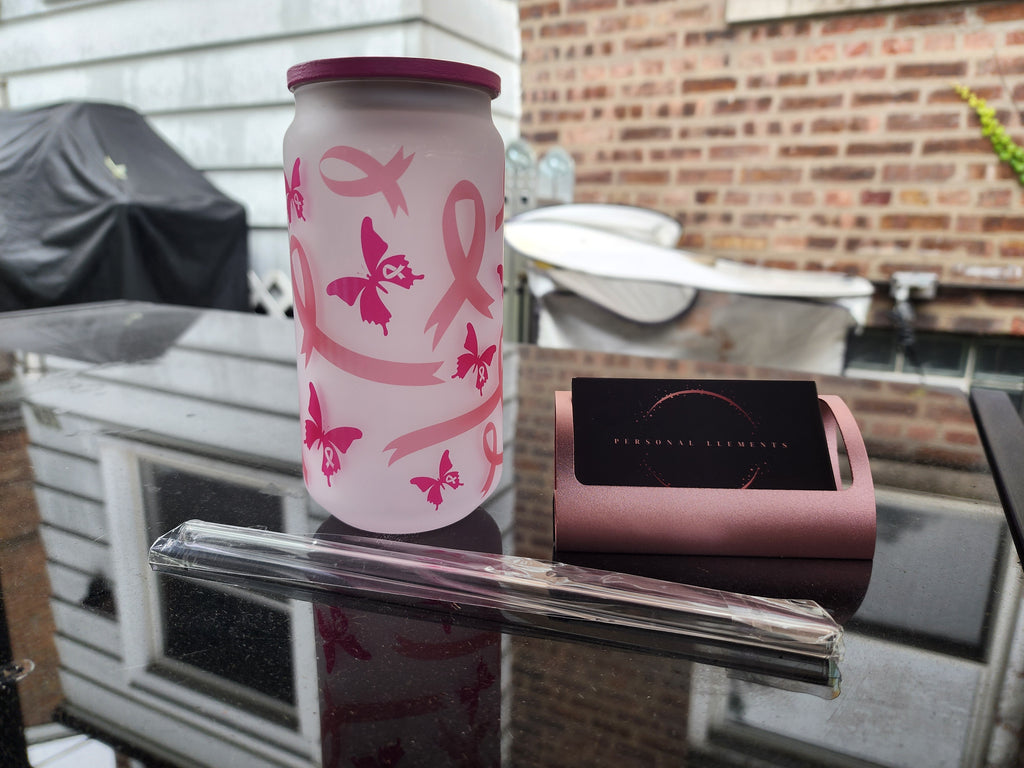 Breast Cancer Awareness Glass Tumbler Sets
