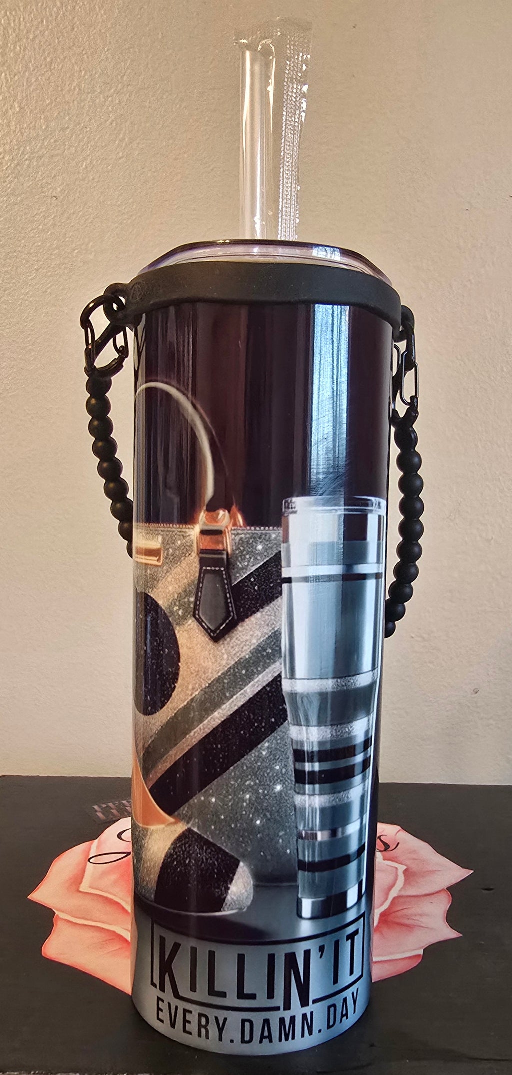 Killin It Every Damn Day Tumbler w/ Holder