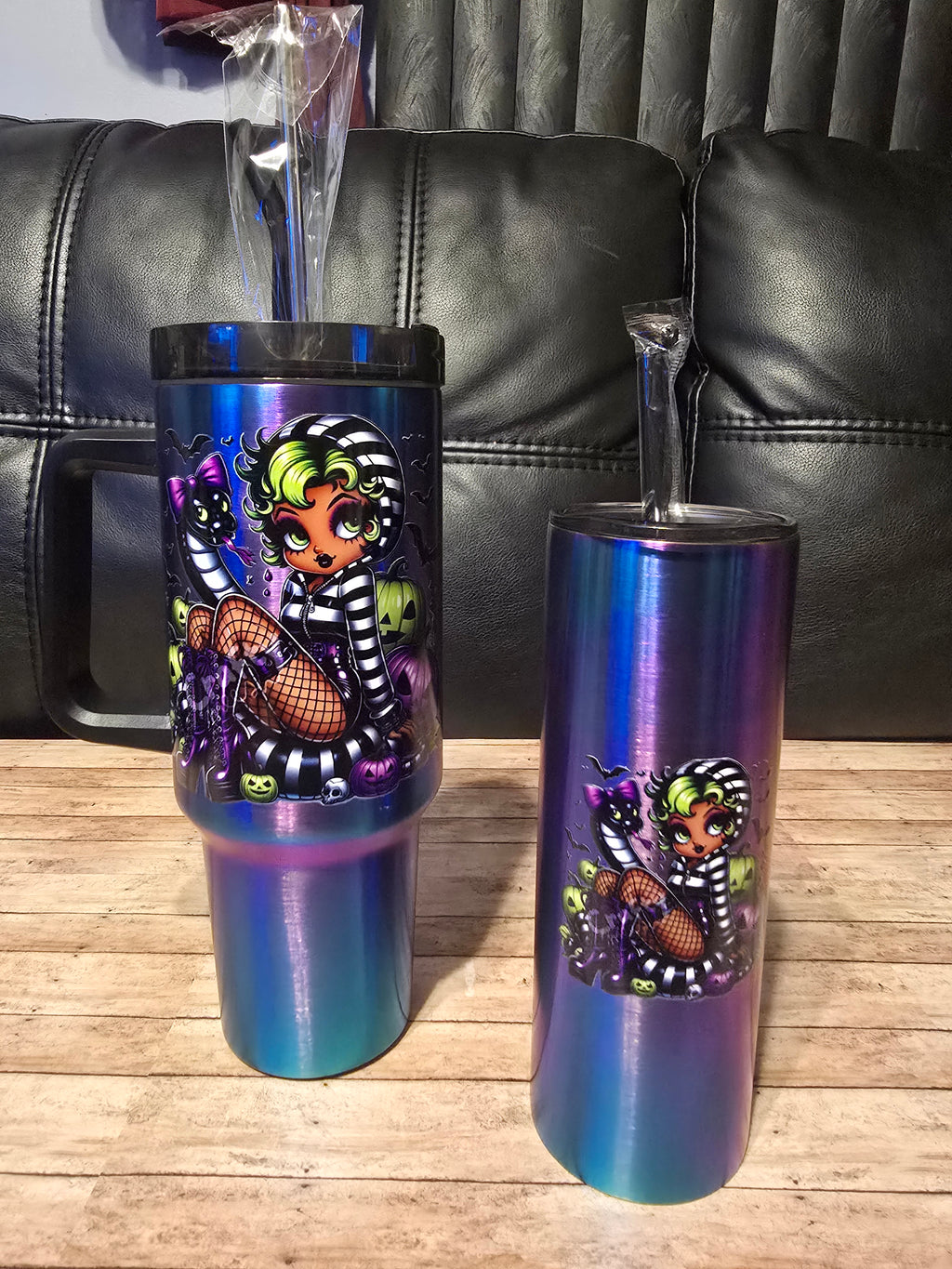 Halloween Blue Electric Tumblers