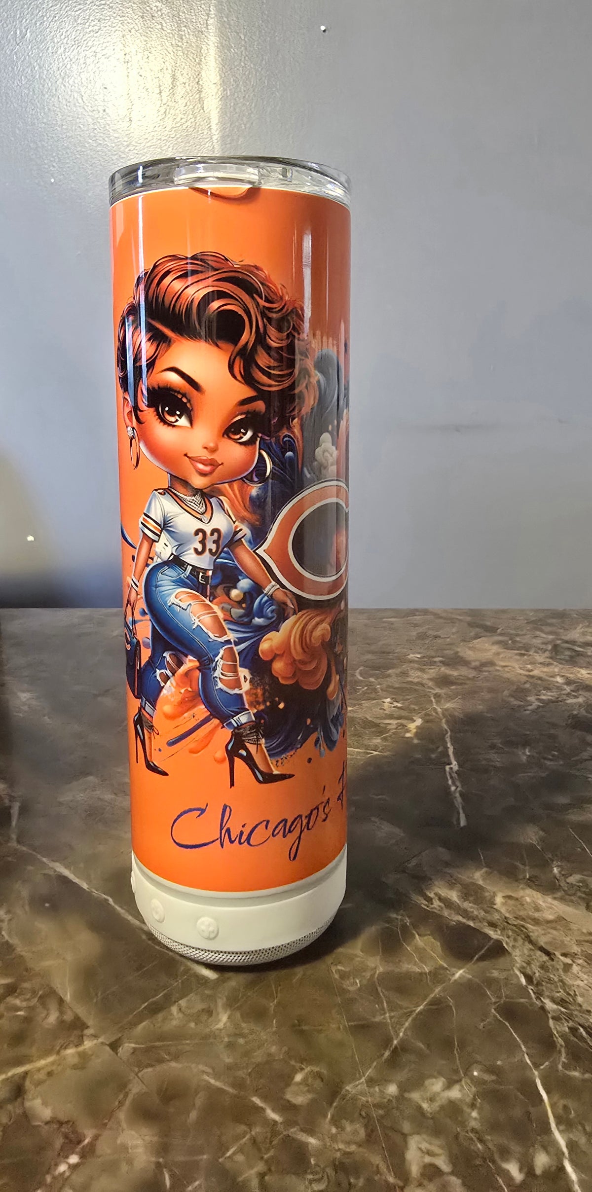 Lady Bear 20oz Bluetooth Speaker Tumblers