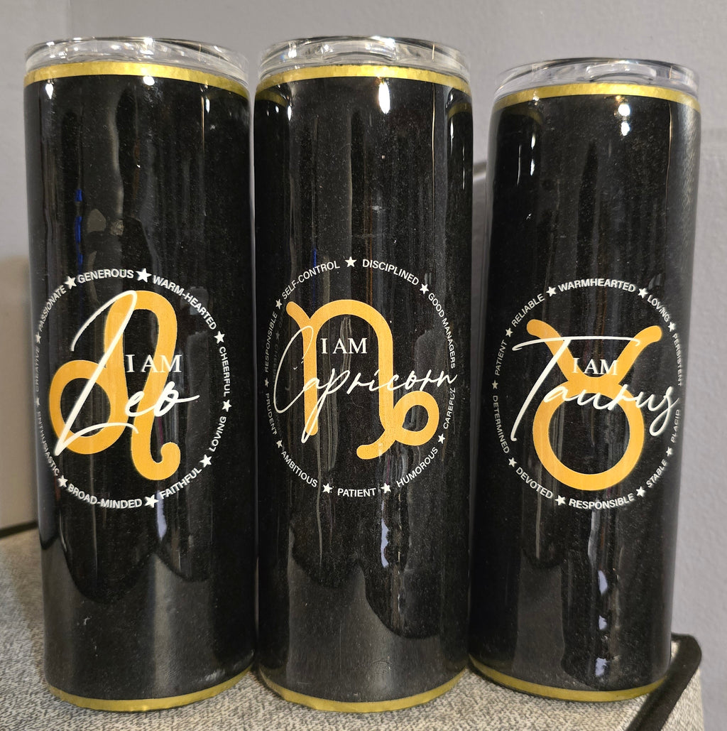 I AM - Black Zodiac 20oz Tumblers