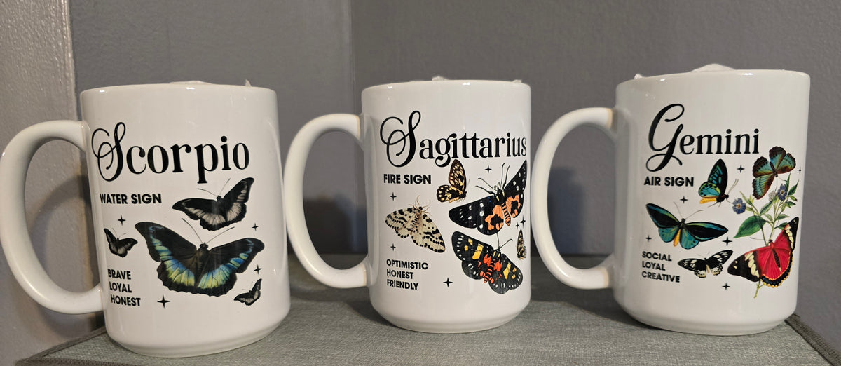 Zodiac Butterfly 15oz Coffee Mug