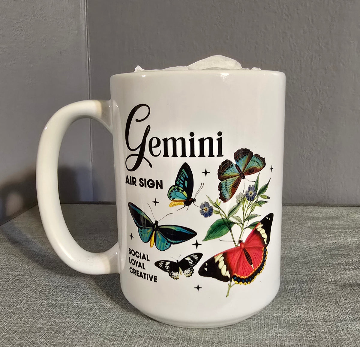 Zodiac Butterfly 15oz Coffee Mug